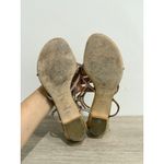 Rene Caovilla Crystal Embellished Flat Strappy Sandals Gold Women's 38.5 / 8.5 Photo 6