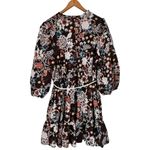 Sugar Lips Journee Floral Jazlyn Split Neck Mini Dress size 2X Rope Belt Brown Photo 9