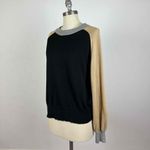 MONROW Black Tan Color Block Pullover Sweater Size XL Photo 6