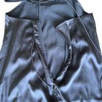 Lyaner Navy Blue Satin Midi Dress Cut Out Strappy Sexy Formal Wedding Event Photo 7