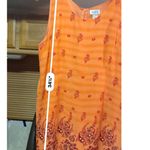 Magic Sleeveless Dress - Women's L - Orange Floral Print Photo 4