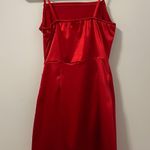 Red Satin Dress Photo 3