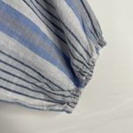 Free Assembly Size XS Shirt Dress Denim Striped Chambray Puff Sleeve V Photo 6