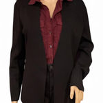 MM.LaFleur Black Blazer Size Large Womens Open Front Cutout Design on Back EUC Photo 0