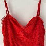 Majorelle  Red Lace Tiered Asymmetric dress size small Photo 3