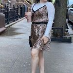 Vintage Cheetah Print Satin & Lace Slip Dress Multi Size M Photo 1