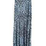 Gap Sleeveless Blue Faux Wrap Dress High Low Hem Size L Photo 0