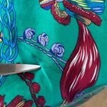 Victoria's Secret Vintage  Silk Robe Small Green Tassel Chain Print 90s Loungewear Photo 8