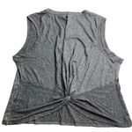 Athleta Twist Back Muscle Tank Heather Grey Black Photo 2