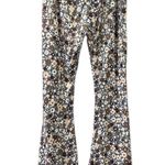 Daisy Del Sol Floral Flare Bell Bottom Pull On Legging Pants High Rise Womens S Gray Photo 9