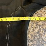 Fifteen Twenty XS Black Square Neck Long Sleeve Top Faux Suede Contrast Stitch Photo 6