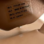 FitFlop F-Mode FlatForm Toe Post Sandals Silver Sz 6 Boho Chic Coastal Comfort Photo 9