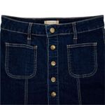 Altar'd State A-Line Skater Denim Jean Snap Front Mini Skirt XS Photo 63