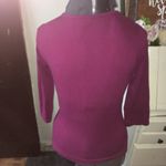 Athleta faux wrap travelcore soft fuchsia knit top Photo 1