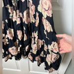 Free People Womens Black Floral Lace Cap Sleeve Tilly Print Tunic Mini Dress S Photo 5