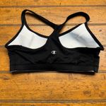 Champion  Womens Black Medium Support Racerback Sports Bra Athletic Fitness Photo 1