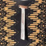 Free People  Boho Paisley Cheetah Print Tie Sleeve V Neck Blouse Top Women's L Photo 3