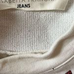 Elisabetta Franchi Jeans cropped oversized top with shoe print , size 42= US M White Size M Photo 8