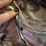 Harley Davidson Y2K AOP Tribal Eagle Logo V Neck Baby T Womens Small Flawed Photo 2