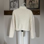 PAC Sun cropped Cozy White fleece pullover Sweater with snaps |Sz S | scandigirl Photo 1