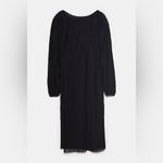 ZARA  Black Pleated Midi Dress. - S Photo 1
