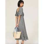 Slate + Willow Slate &‎ Willow Dress Womens Small Black White Ditsy Floral Tie Front Midi Photo 2