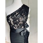 Cache Vintage 90s Caché One-Shoulder Black Formal Gown SZ 2 Elegant Evening Dress Photo 10