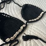 Disruptive Youth Black Crochet Bikini top Size M Photo 2