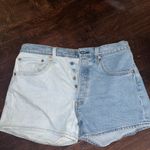 Levi's  Light‎ Blue and Cream Denim Shorts Photo 4