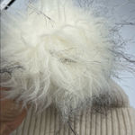 Norla Canada Cream Alpaca & Wool Blend Winter Beanie Hat Puff Ball Photo 1