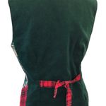 Susan Bristol Vintage  Christmas Red Green Patchwork Vest Corduroy Plaid Tassels Photo 5