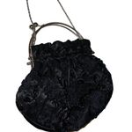 Beaded clutch purse with shoulder chain vintage Black Photo 2