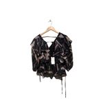 Ted Baker Jamyna Metallic Abstract Floral Blouse Size 6 Photo 7