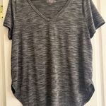 Torrid  Lyocell Black Spacedye V-Neck Short Sleeve Active Tunic - size 1 Photo 0