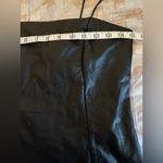 Wild Fable  Dress Small Faux Leather Black Short Body Con Spaghetti Strap Photo 6