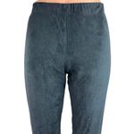 Pinko Faux Suede Women's Blue High Rise Elastic Waisted Tall Trouser Pant Size M Size M Photo 3