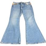 Free People  Driftwood Farrah Denim Bellbottoms Size 30 X32 Photo 2