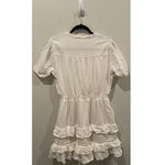 LC Lauren Conrad  Short Sleeve Buttons Antique White Mini Dress Photo 3