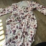 CADEN LANE Millie's Dusty Rose Garden Knit Maternity Robe Size M Photo 2