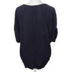 Juicy Couture  Black Blouse with Beaded Neckline Size Small Black V-Neck Blouse Photo 1