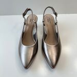 Clarks  Linvale Loop Pewter‎ Kitten Heels Pointed Toe Metallic Shoes Women Size 9 Photo 1
