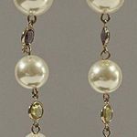 NWT ANNA & AVA by Brooke Webb Turquoise &Pearl Dangle Earrings with Red Accents White Photo 0