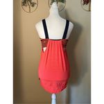 Lululemon Run: Back On Track Orange Dark Navy Blue Athletic Tank Top Size 4 Photo 1