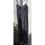 AUW As U Wish Babydoll Smocked Floral Black White Midi Dress Size XL Jumpsuit Photo 15