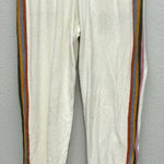 Faherty  Womens Jogger Small Beige Organic Cotton Cashmere Blend Rainbow Stripe Photo 0