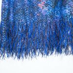 Elie Tahari New  Prussian Purple Ostrich Feather Lyra Dress Size 14 Photo 2