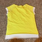 Adidas  Yellow Layered Look Athletic Training Top‎ Women's Medium Photo 6