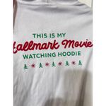 VTG Hallmark Channel Womens M Red Truck Christmas Tree Hoodie Pullover TV Movie White Size M Photo 7