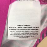 Nike Pro Dri-Fit Women’s Spell Out Front Striped Back Pink Gray Athletic Shirt Photo 7