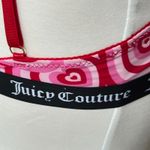 Juicy Couture  Intimates Colorful Hearts Padded Bra Womens 38C Pink Red‎ Lounge Photo 4